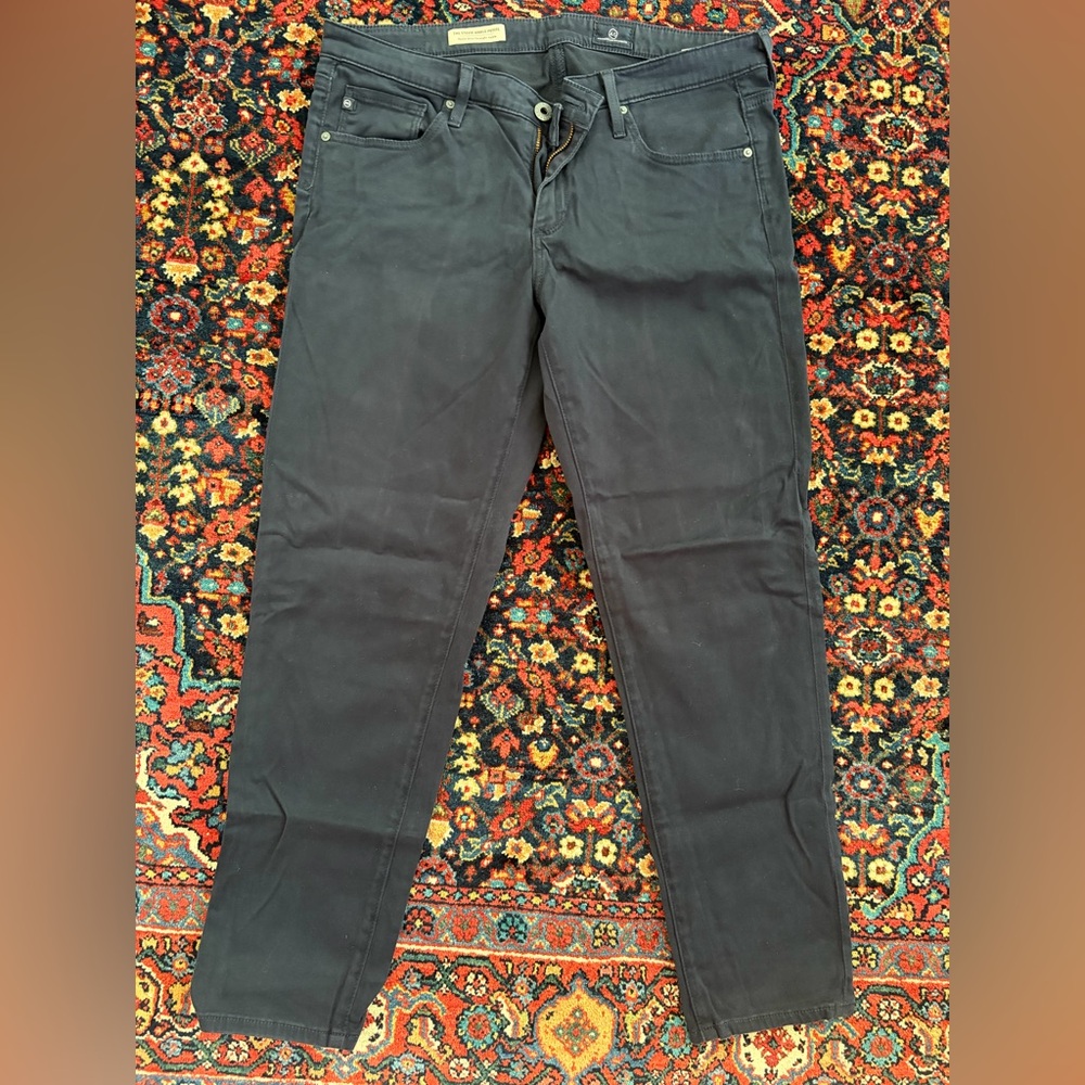 AG Adriano Goldschmied Navy Stevie Ankle Petite Sz 30P